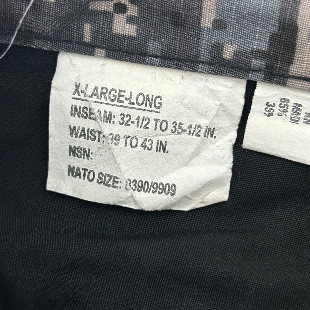 Propper ACU Trouser Mens XL Long Grey Digital Camo Ripstop Cargo Tactical Pants - Picture 4 of 9